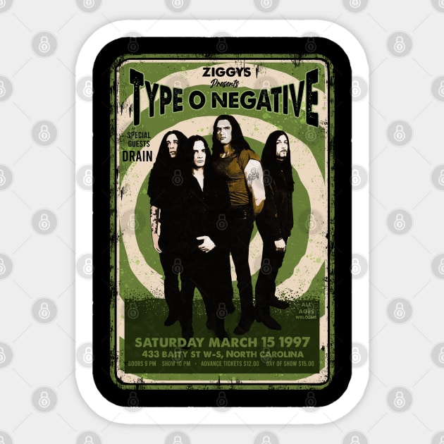 Type O Negative Concert Poster Sticker by theDarkarts